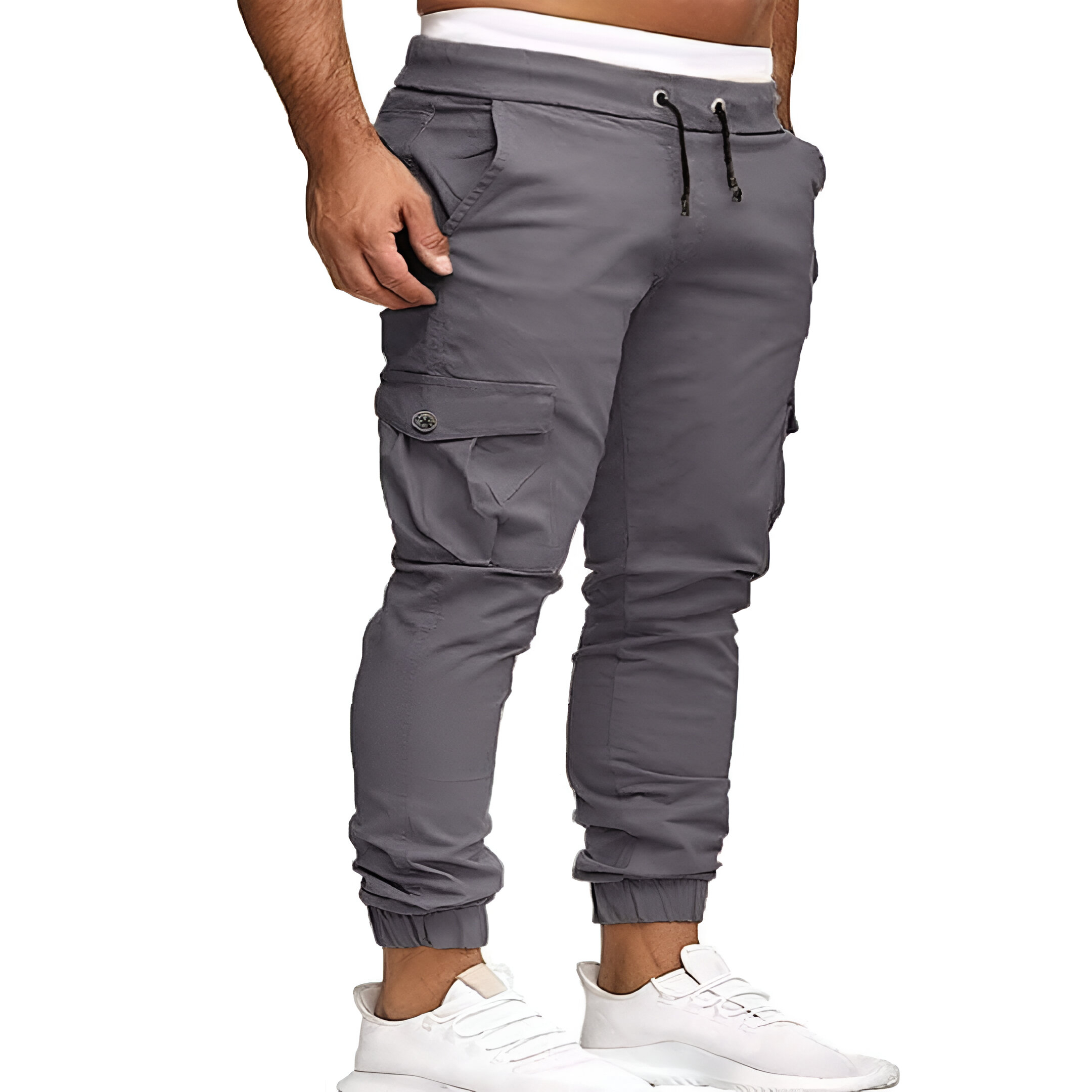 Premium 6 Pocket Cargo Jogger’s Pant For men’s – Deep Ash