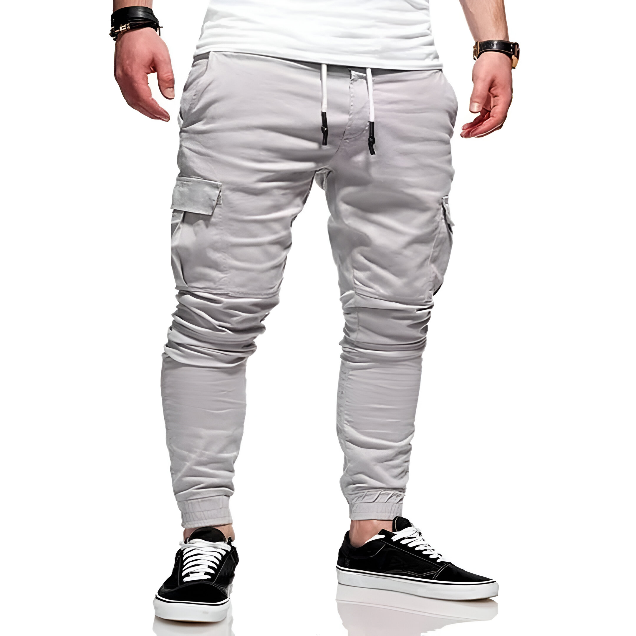 Premium 6 Pocket Cargo Jogger’s Pant For men’s – light ash